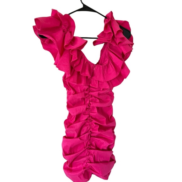 Lovers & Friends NIKOLINA RUCHED DRESS Pink - Picture 5 of 6